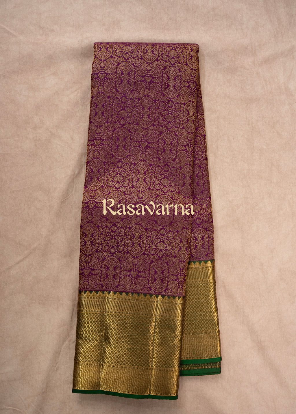 Magenta Pure Silk Kanchipuram Pattu Saree with Bottle Green Border