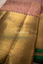 Magenta Pure Silk Kanchipuram Pattu Saree with Bottle Green Border