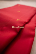 Red Pure Silk Kanchipuram Pattu Saree with Maroon Border