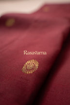 Maroon Pure Silk Kanchipuram Pattu Saree with Rani Border
