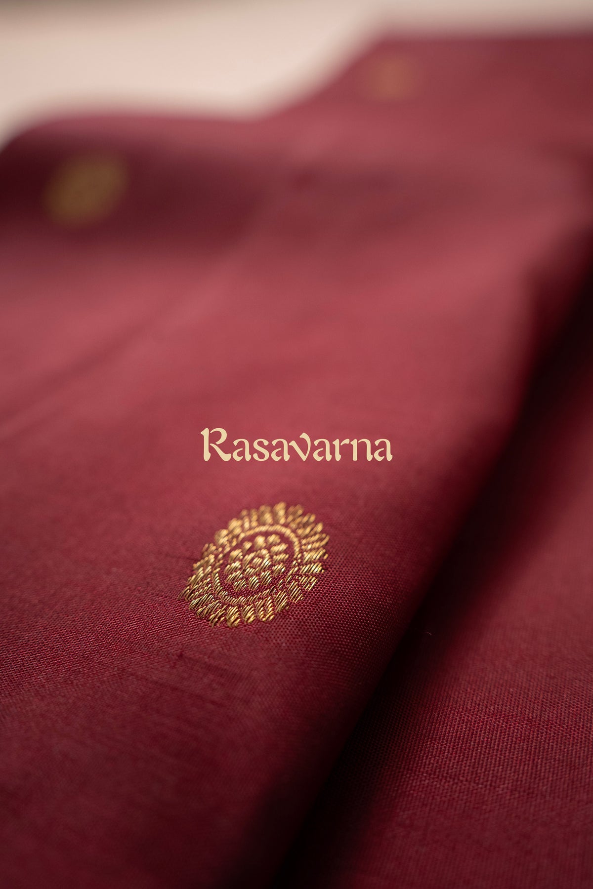 Maroon Pure Silk Kanchipuram Pattu Saree with Rani Border