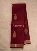 Maroon Pure Silk Kanchipuram Pattu Saree