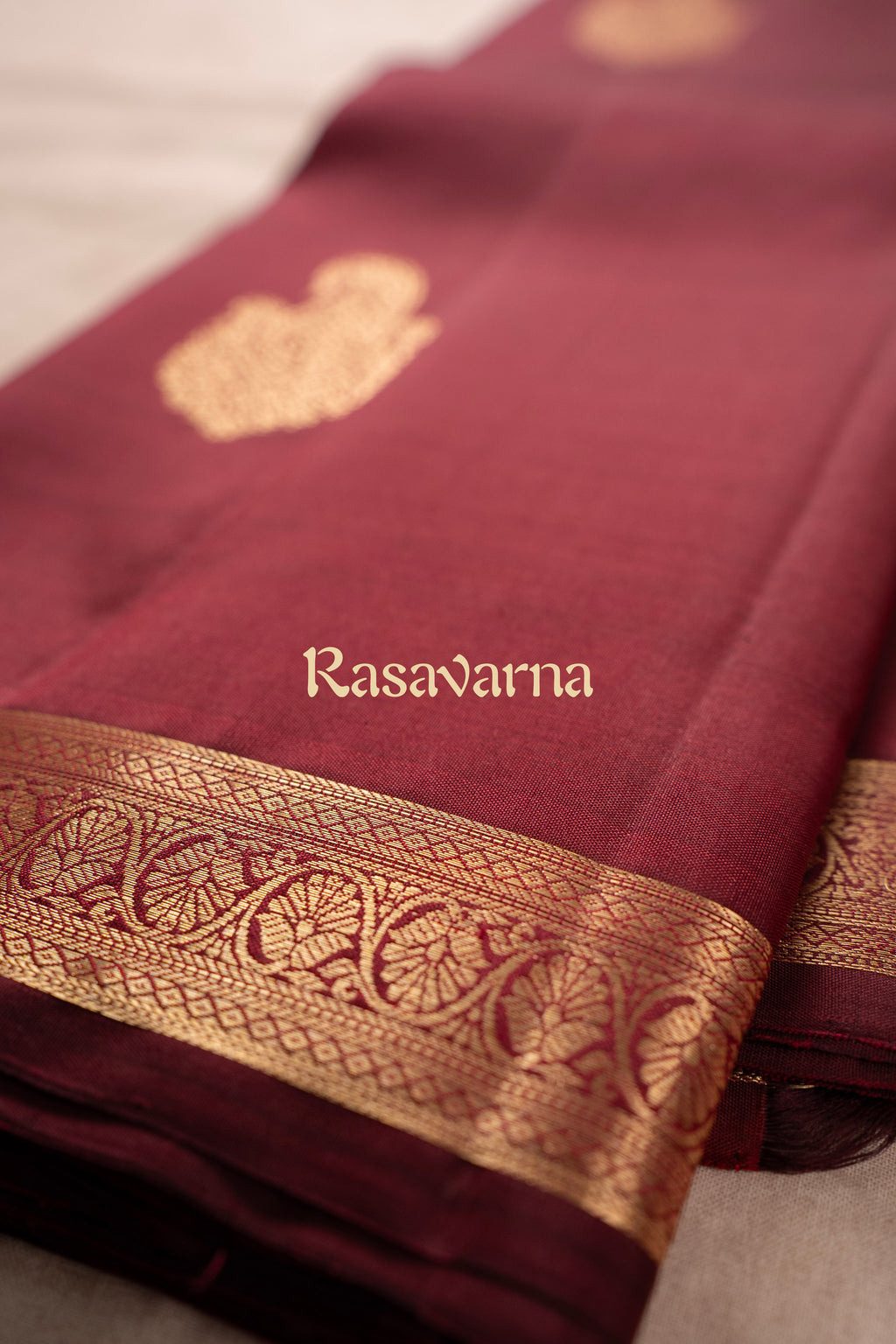 Maroon Pure Silk Kanchipuram Pattu Saree