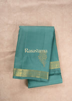 Teal Pure Silk Kanchipuram Pattu Saree