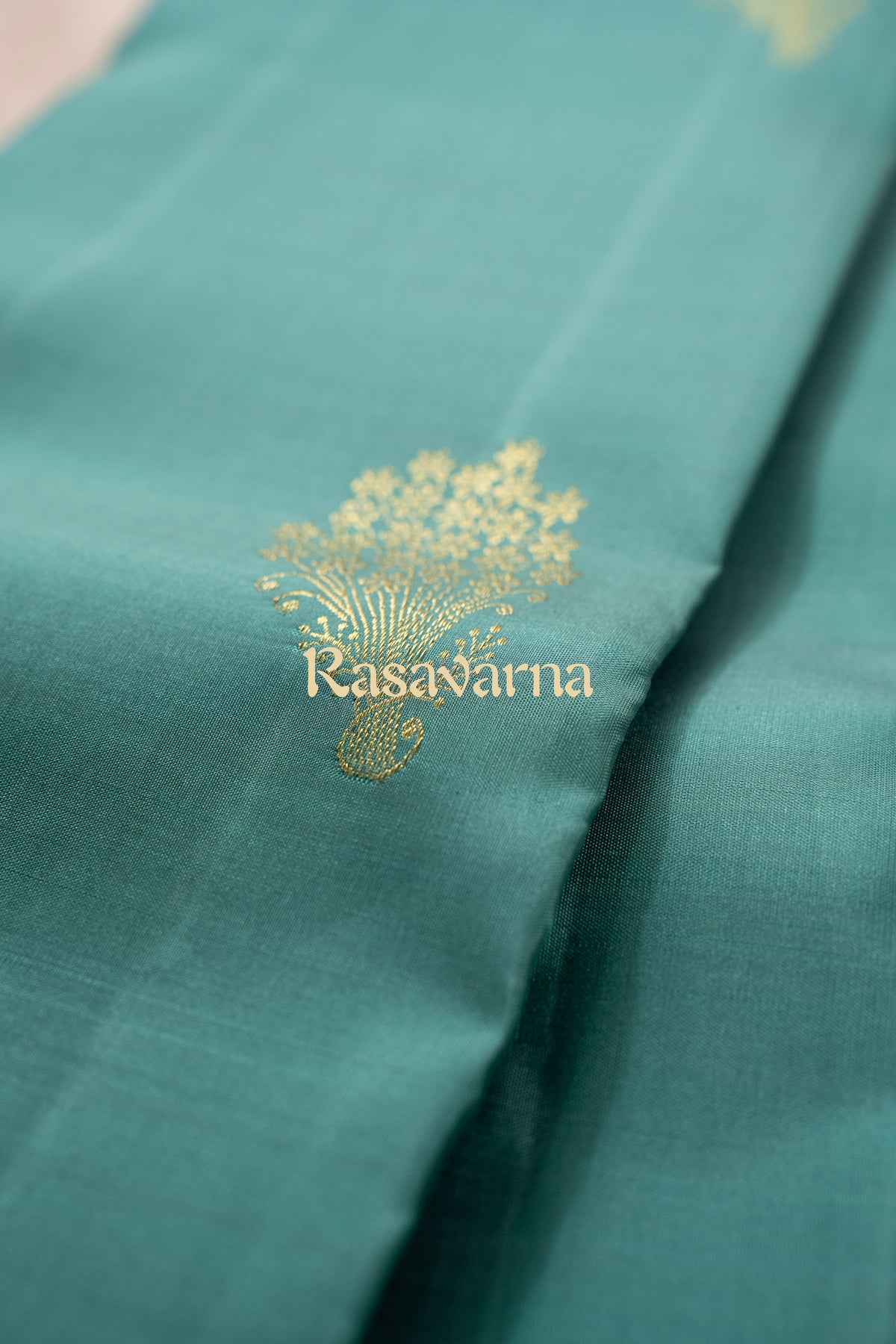 Teal Pure Silk Kanchipuram Pattu Saree
