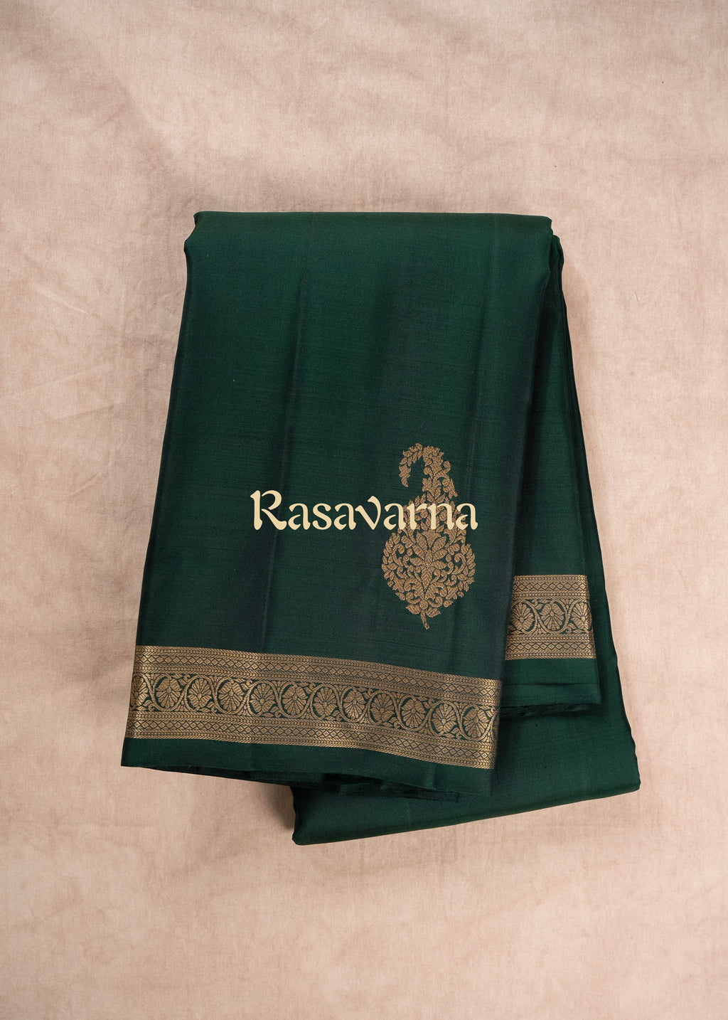 Bottle Green Pure Silk Kanchipuram Pattu Saree