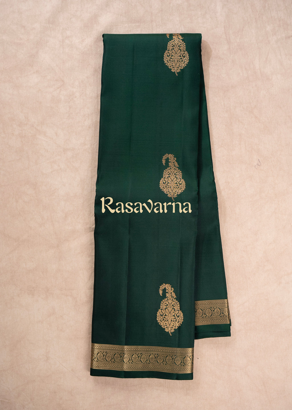 Bottle Green Pure Silk Kanchipuram Pattu Saree