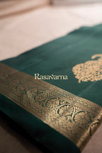 Bottle Green Pure Silk Kanchipuram Pattu Saree