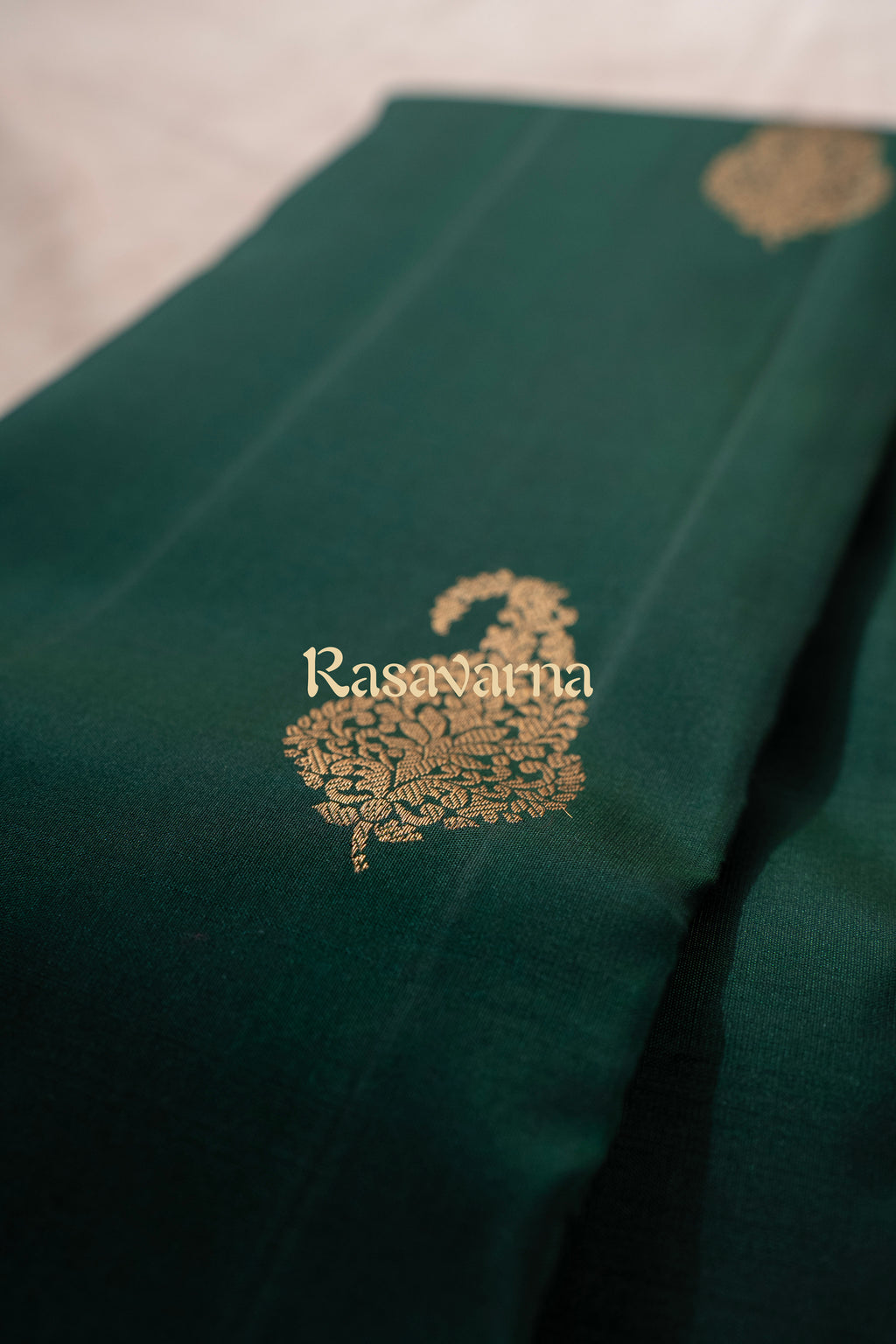 Bottle Green Pure Silk Kanchipuram Pattu Saree