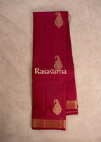 Rani Pink Pure Silk Kanchipuram Pattu Saree with Rani Pink Border