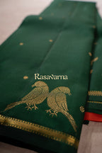 Bottle Green Pure Silk Kanchipuram Pattu Saree