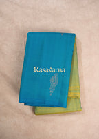 Blue & Green Pure Silk Kanchipuram Pattu Saree
