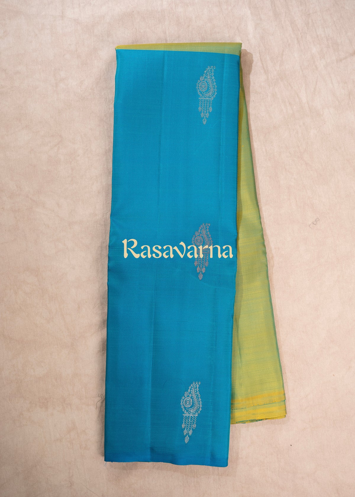 Blue & Green Pure Silk Kanchipuram Pattu Saree