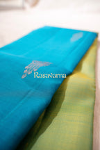 Blue & Green Pure Silk Kanchipuram Pattu Saree