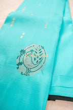 Sky Blue Pure Silk Kanchipuram Pattu Saree