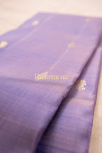 Amethyst Pure Silk Kanchipuram Pattu Saree with Royal Blue Border