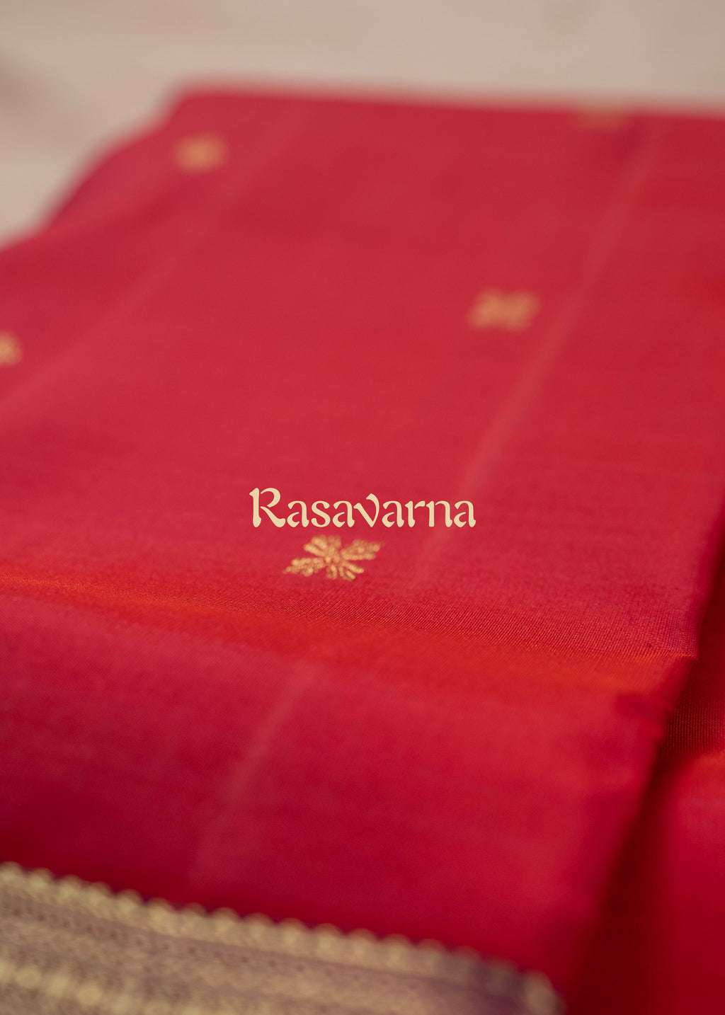 Crimson Red Pure Silk Kanchipuram Pattu Saree with Magenta Border