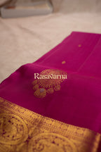 Rose Pink Pure Silk Kanchipuram Pattu Saree with Rose Pink Border