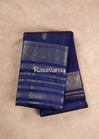 Royal Blue Pure Silk Kanchipuram Pattu Saree with Royal Blue Border
