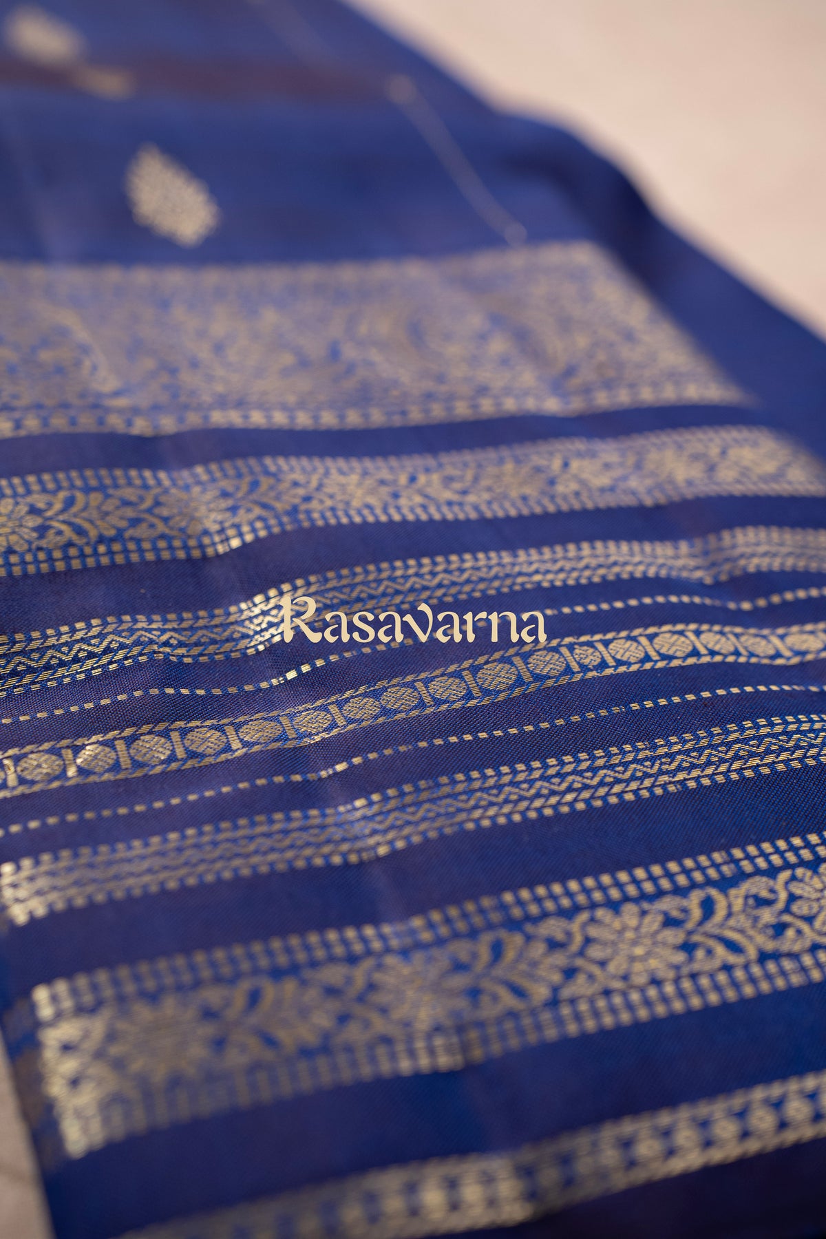 Royal Blue Pure Silk Kanchipuram Pattu Saree with Royal Blue Border
