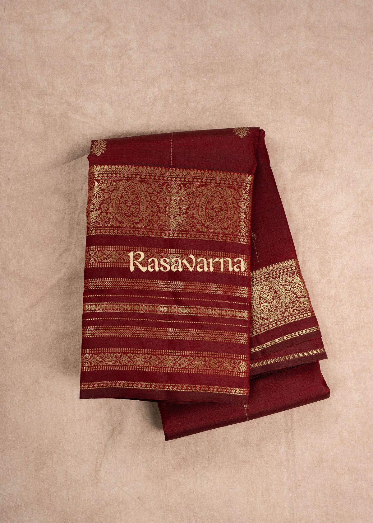 Maroon Pure Silk Kanchipuram Pattu Saree with Maroon Border