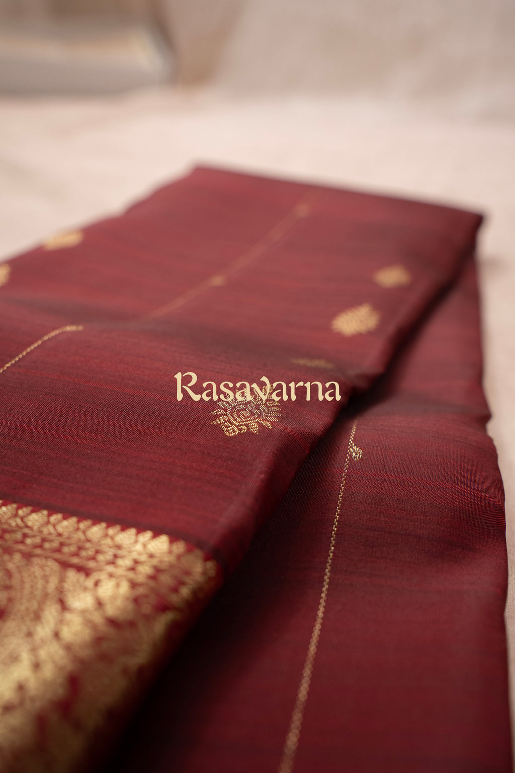 Maroon Pure Silk Kanchipuram Pattu Saree with Maroon Border