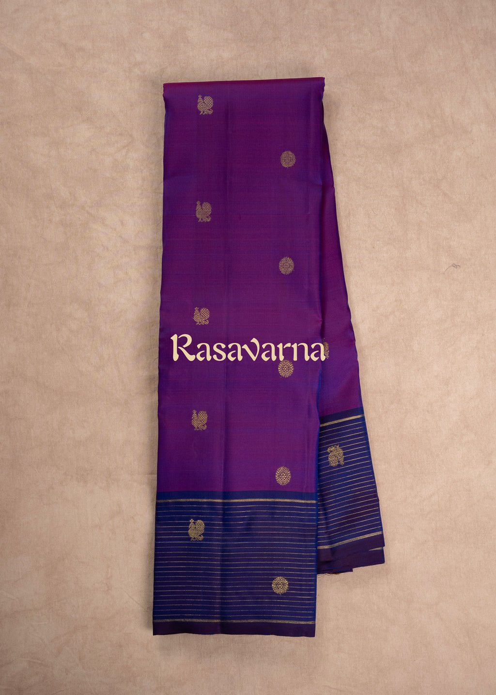 Royal Blue Pure Silk Kanchipuram Pattu Saree with Royal Blue Border