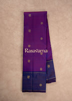 Royal Blue Pure Silk Kanchipuram Pattu Saree with Royal Blue Border