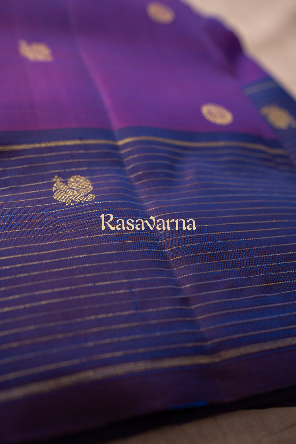Royal Blue Pure Silk Kanchipuram Pattu Saree with Royal Blue Border