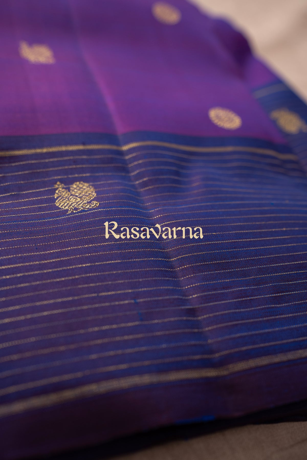 Royal Blue Pure Silk Kanchipuram Pattu Saree with Royal Blue Border