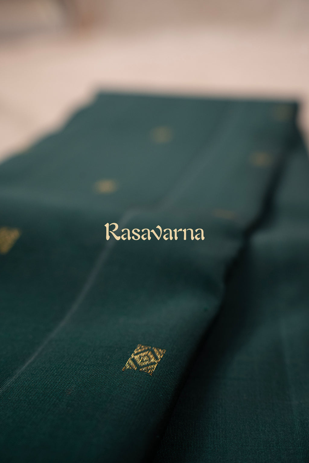 Bottle Green Pure Silk Kanchipuram Pattu Saree with Maroon Border