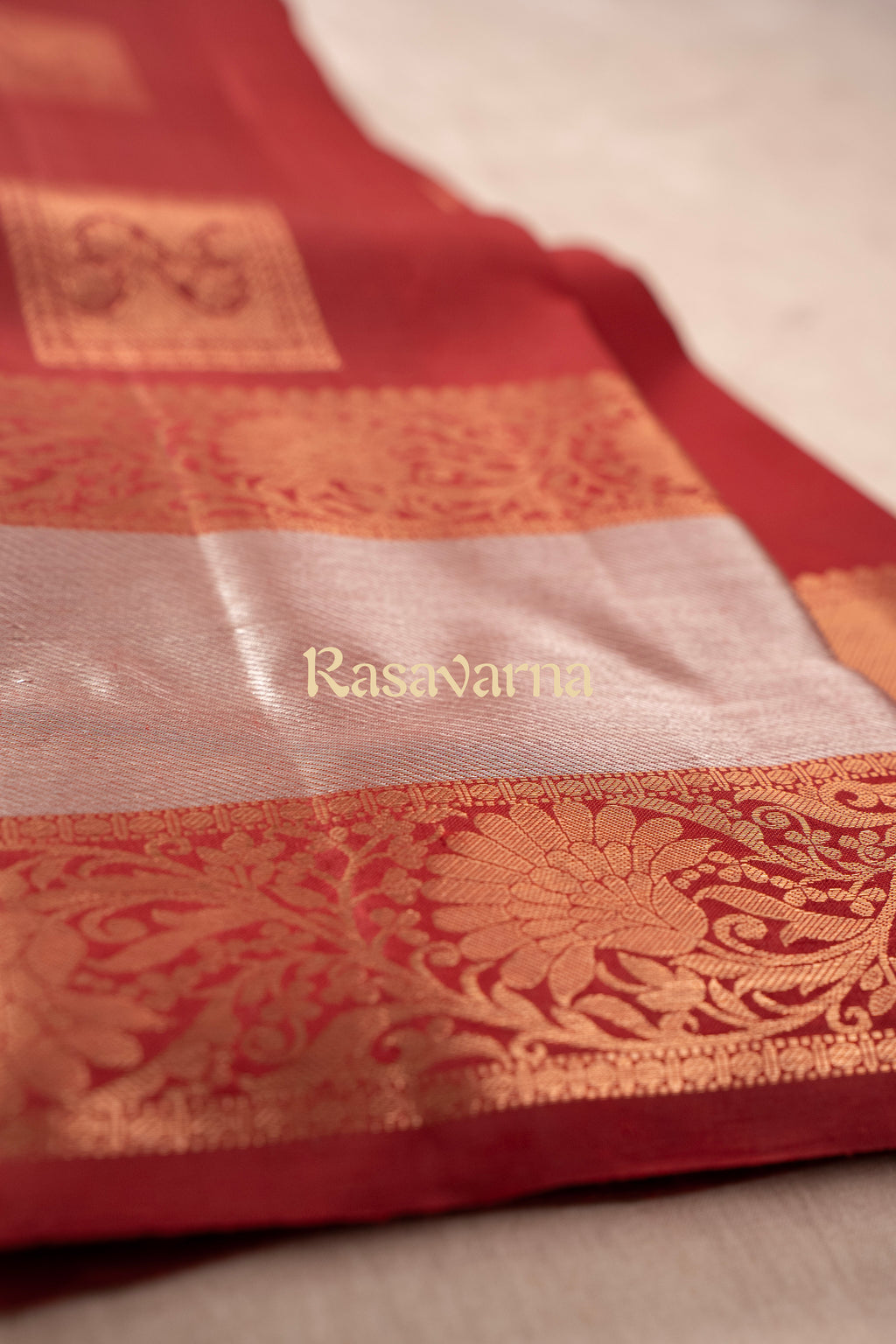 Maroon Pure Silk Kanchipuram Pattu Saree with Maroon Border