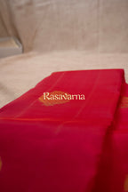 Roja Pink Pure Silk Kanchipuram Pattu Saree with Roja Pink Border