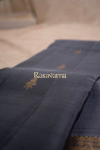 Elephant Grey Pure Silk Kanchipuram Pattu Saree with Grey Border