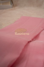 Baby Pink Pure Silk Kanchipuram Pattu Saree with Baby Pink Border