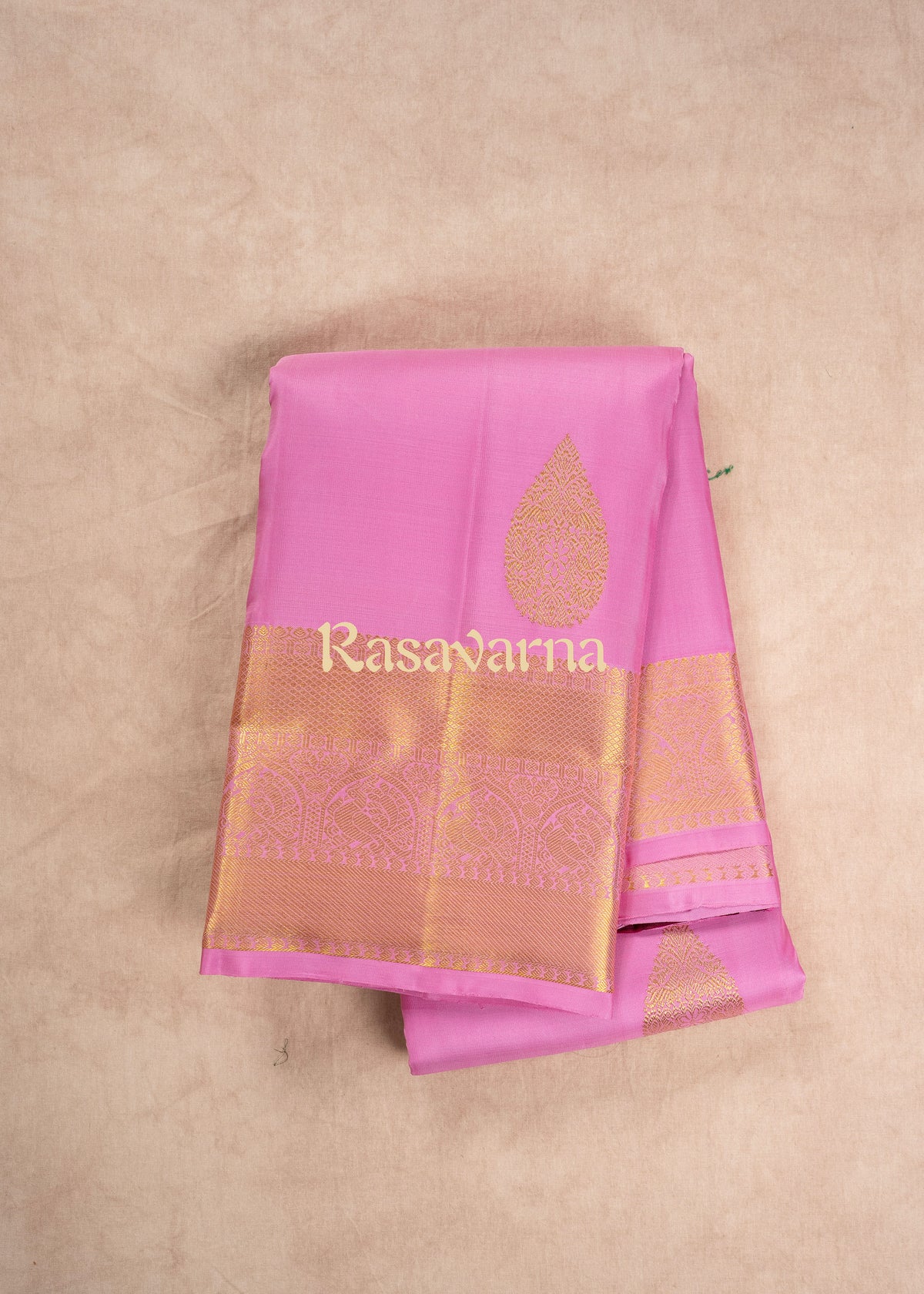 Pink Pure Silk Kanchipuram Pattu Saree with Pink Border