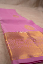 Pink Pure Silk Kanchipuram Pattu Saree with Pink Border