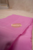 Pink Pure Silk Kanchipuram Pattu Saree with Pink Border