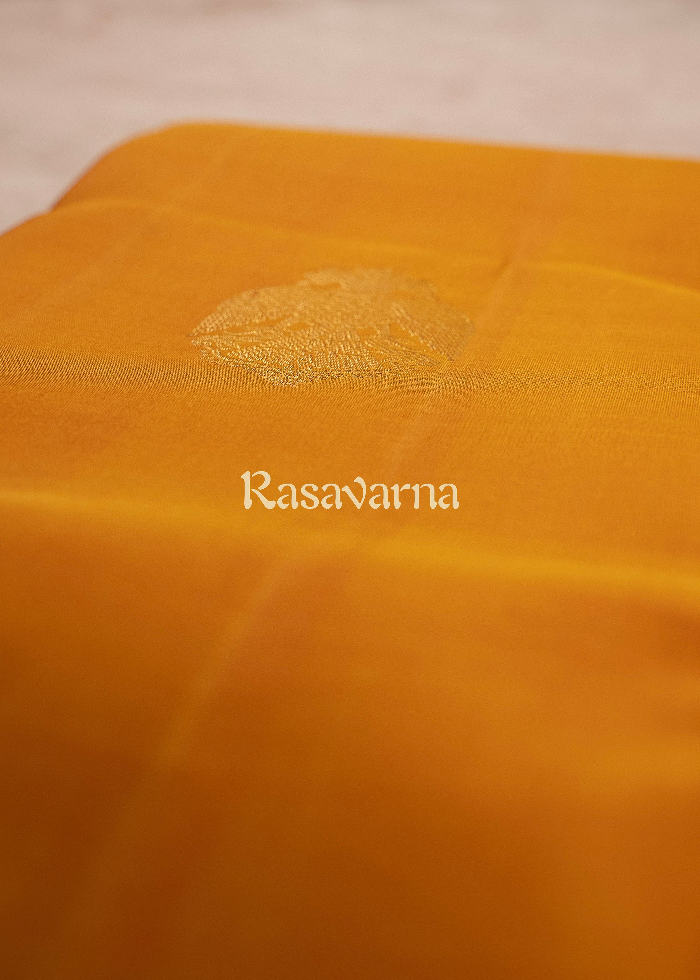 Gold Pure Silk Kanchipuram Pattu Saree with Maroon Border