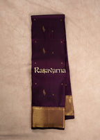 Dark Wine Pure Silk Kanchipuram Pattu Saree with Dark Wine Border