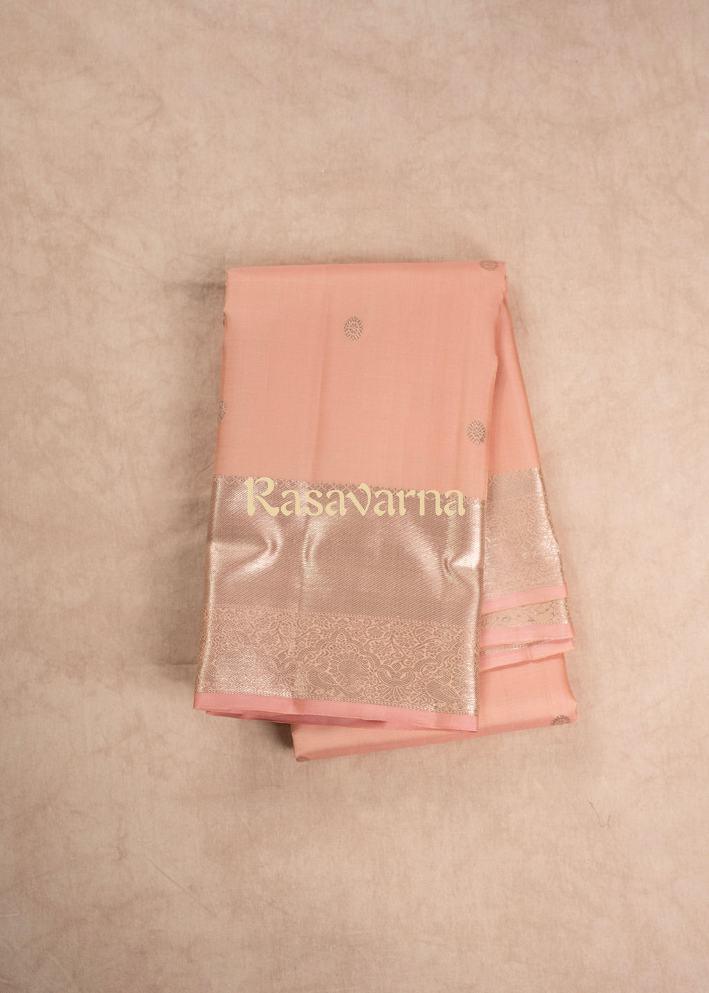 Baby Pink Pure Silk Kanchipuram Pattu Saree with Baby Pink Border