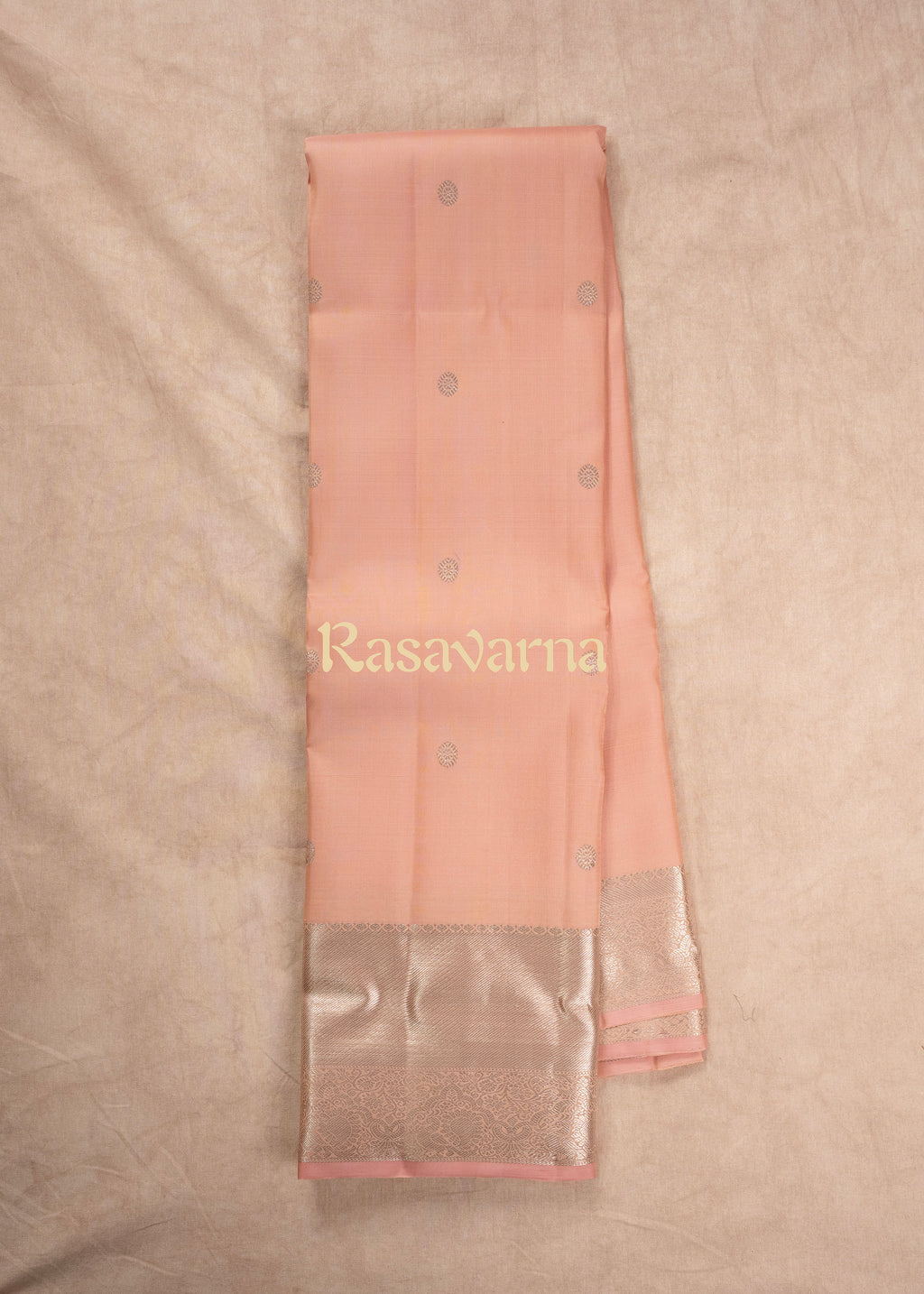 Baby Pink Pure Silk Kanchipuram Pattu Saree with Baby Pink Border