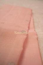 Baby Pink Pure Silk Kanchipuram Pattu Saree with Baby Pink Border