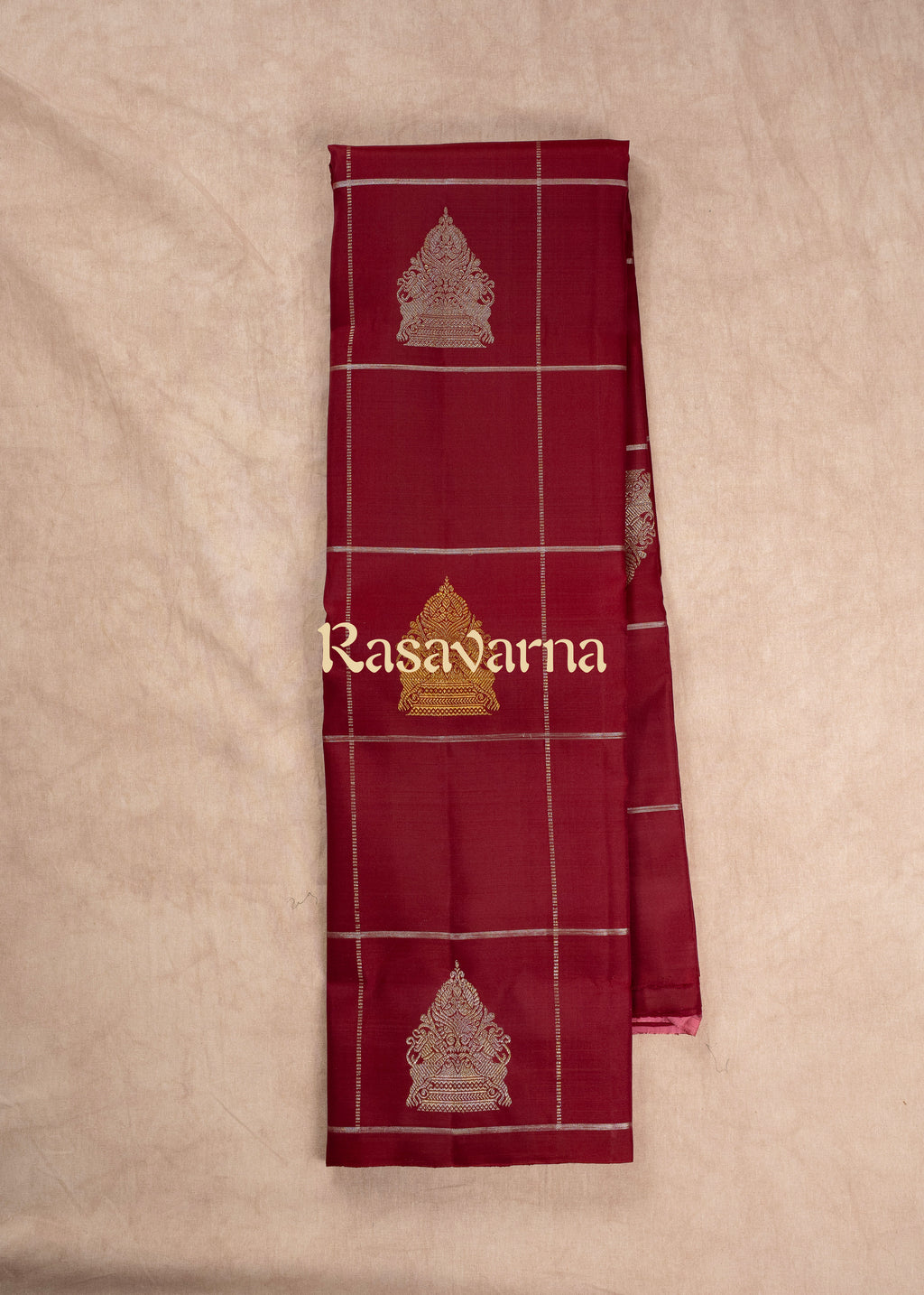 Red Pure Silk Kanchipuram Pattu Saree with Red Border
