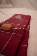 Red Pure Silk Kanchipuram Pattu Saree with Red Border