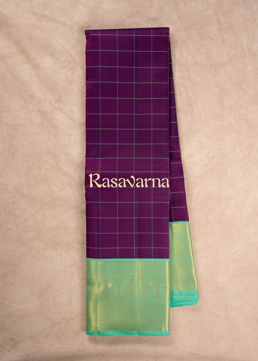 Magenta Pure Silk Kanchipuram Pattu Saree with Teal Border