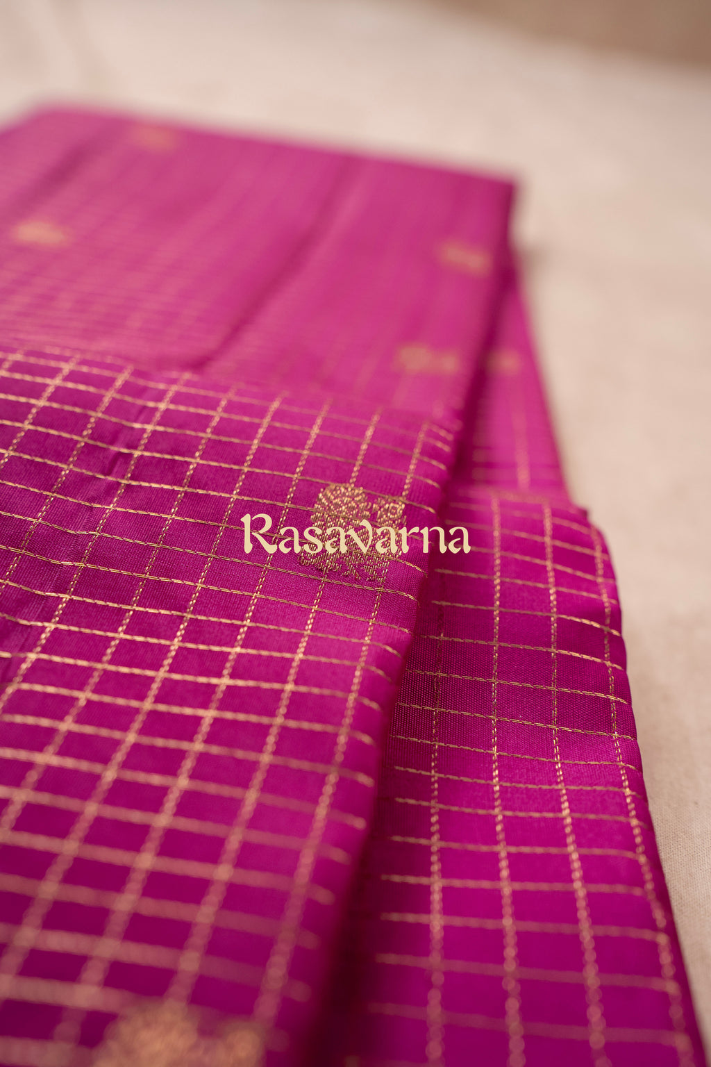 Roja Pink Pure Silk Kanchipuram Pattu Saree with Roja Pink Border