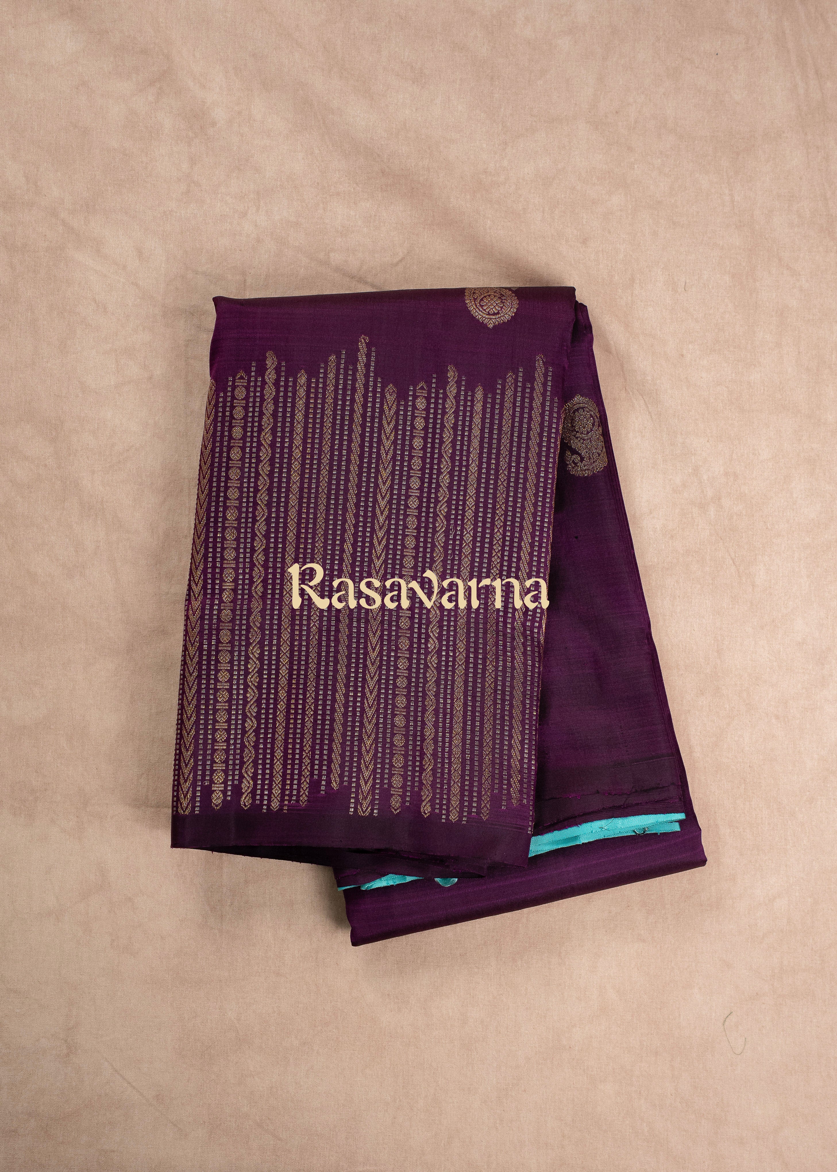 Magenta Pure Silk Kanchipuram Pattu Saree with Magenta Border