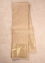 Half White Pure Silk Kanchipuram Pattu Saree with Half White Border