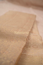 Half White Pure Silk Kanchipuram Pattu Saree with Half White Border